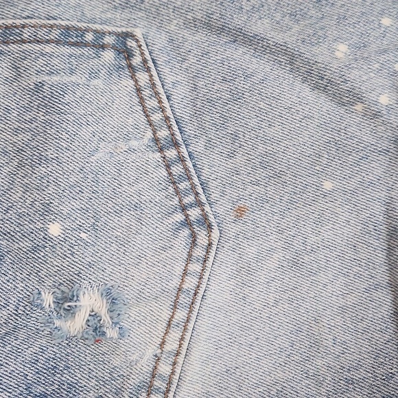 Distressed Button Fly Jean Shorts - Picture 4 of 4